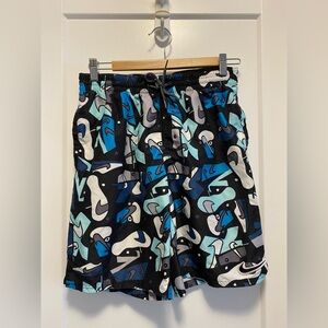 Nike Black and Gray Athletic Shorts